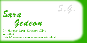 sara gedeon business card